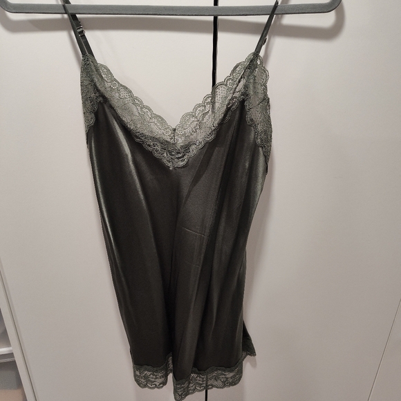 Sage Green Silk Camisole - Picture 1 of 4